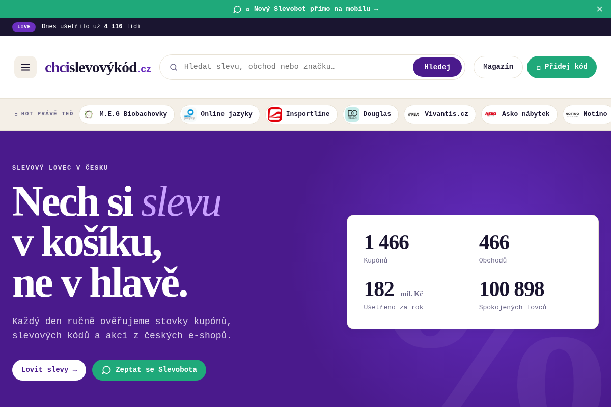 Chcislevovýkód.cz