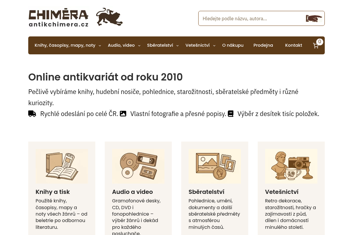 Antikvariát Chiméra - antikchimera.cz