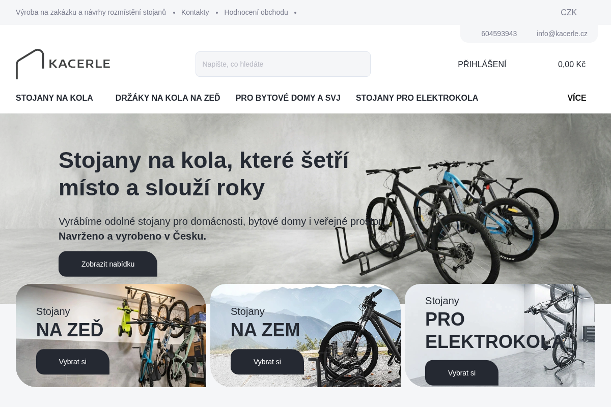 KACERLE - stojany na kola