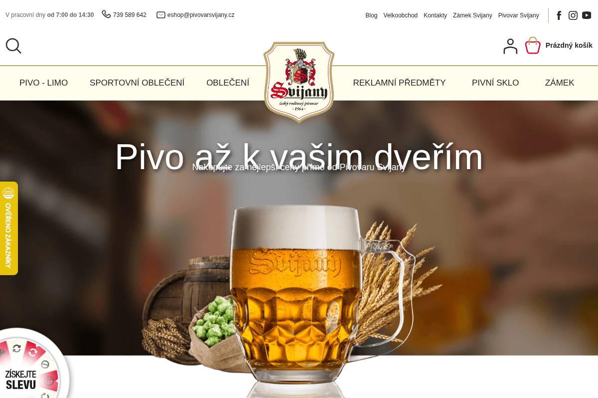 Eshop Pivovar Svijany