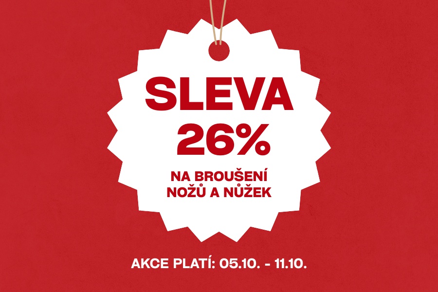 Sleva na broušení nožů a nůžek