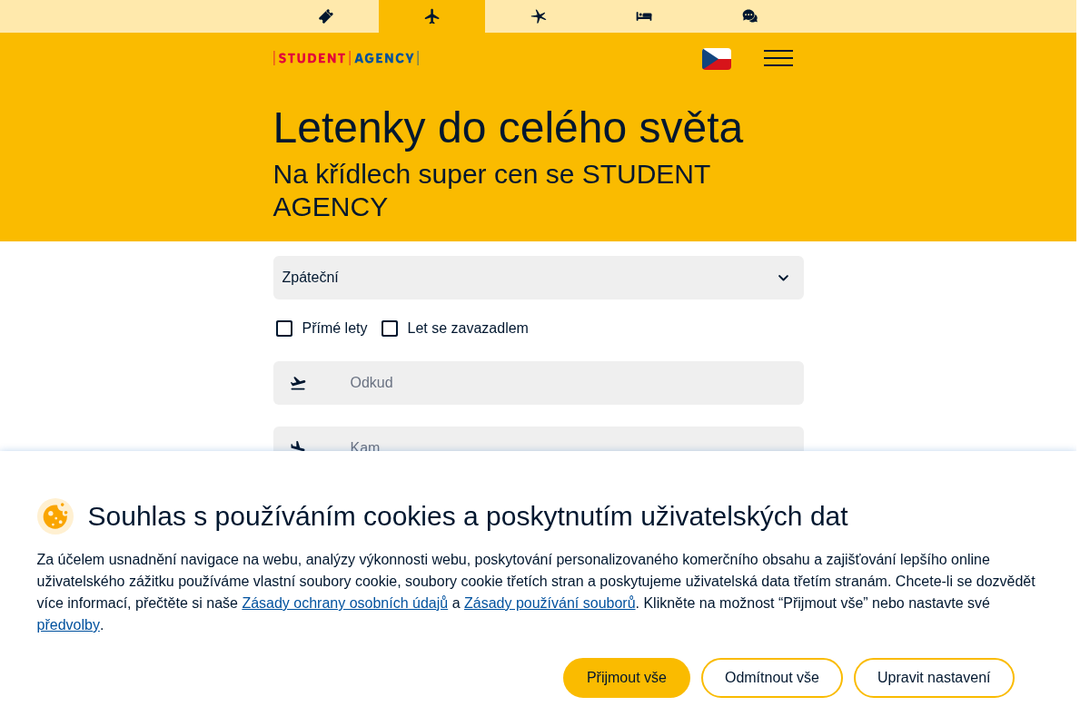 Studentagency.cz/letenky