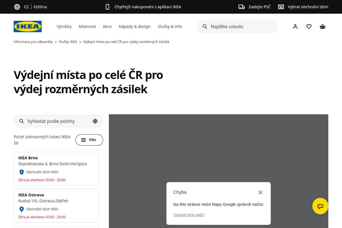 Výdejní místo IKEA Plzeň