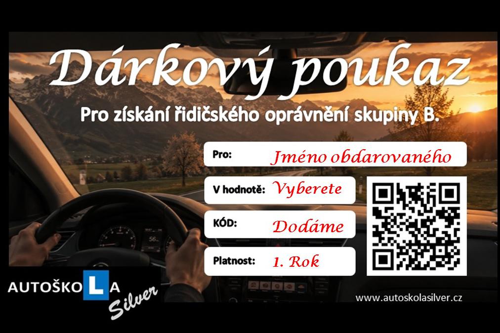 Dárkový poukaz na řidičák | Autoškola Silver