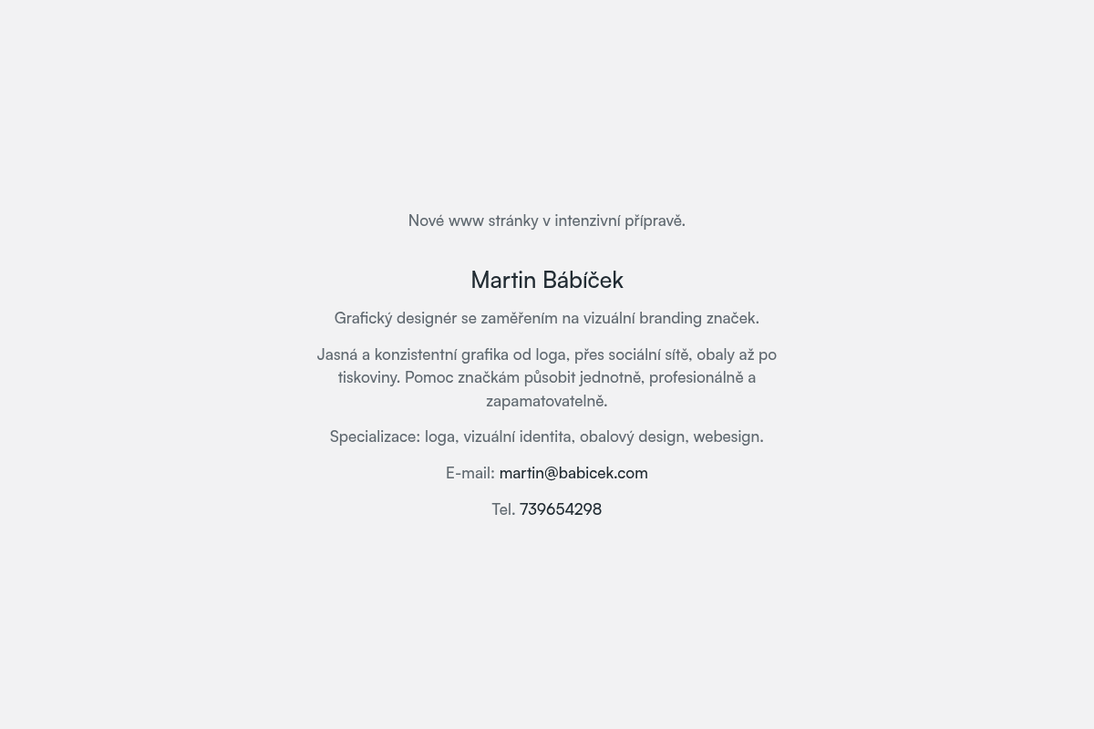 Martin Bábíček – grafický designer