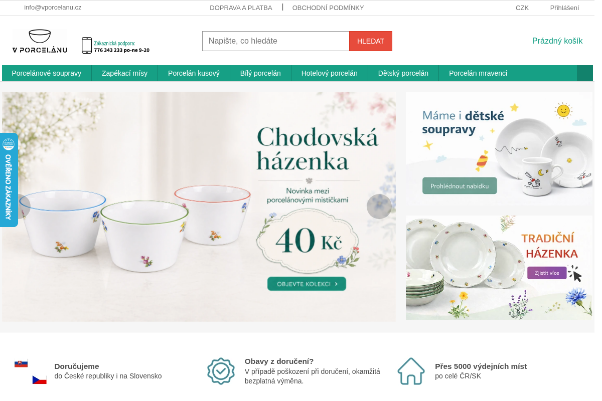 Prodej porcelánu