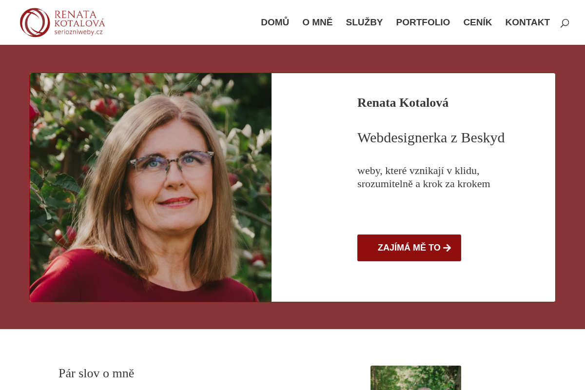 Webdesignerka Renata Kotalová
