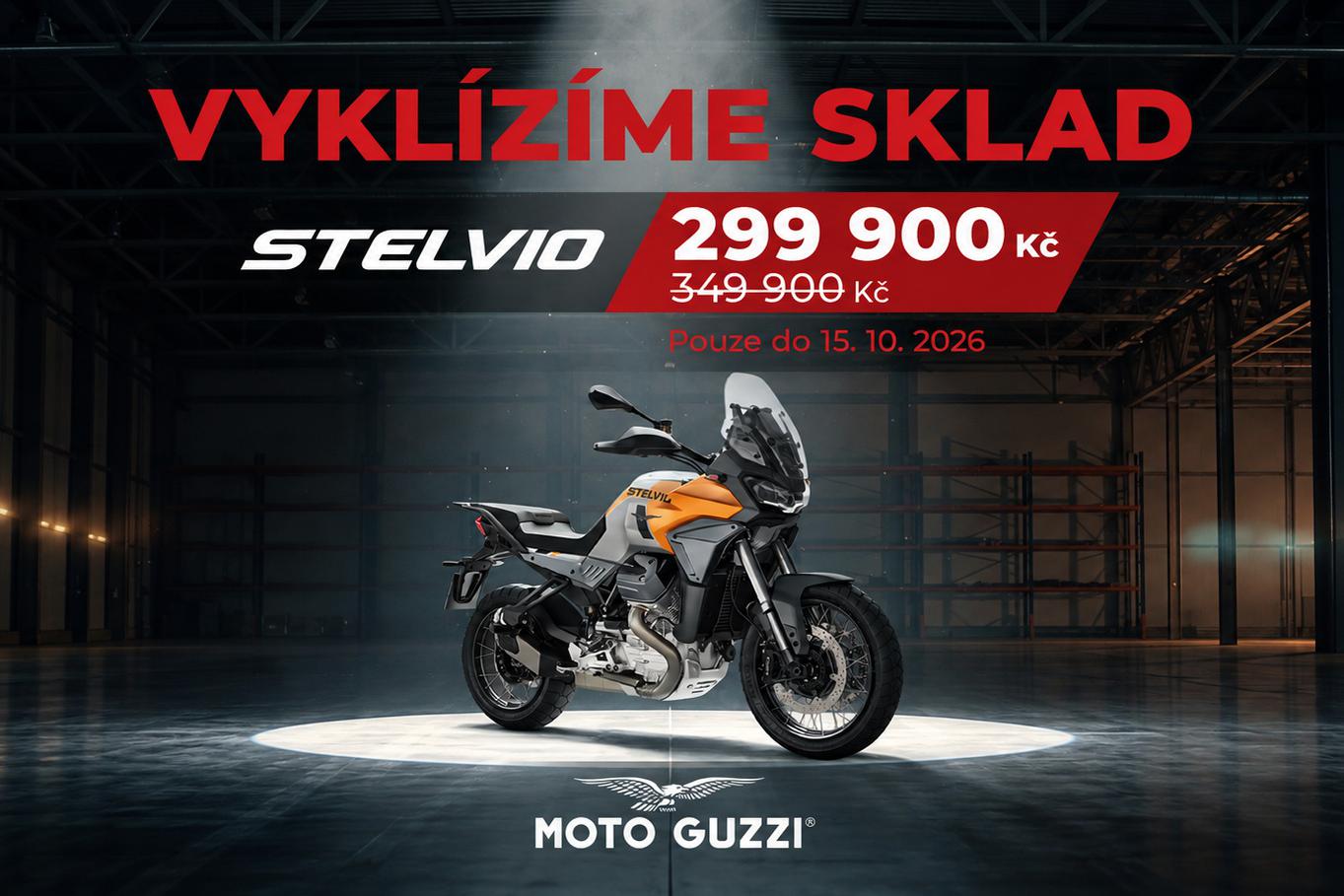 Moto Guzzi Stelvio se slevou až 50 000 Kč