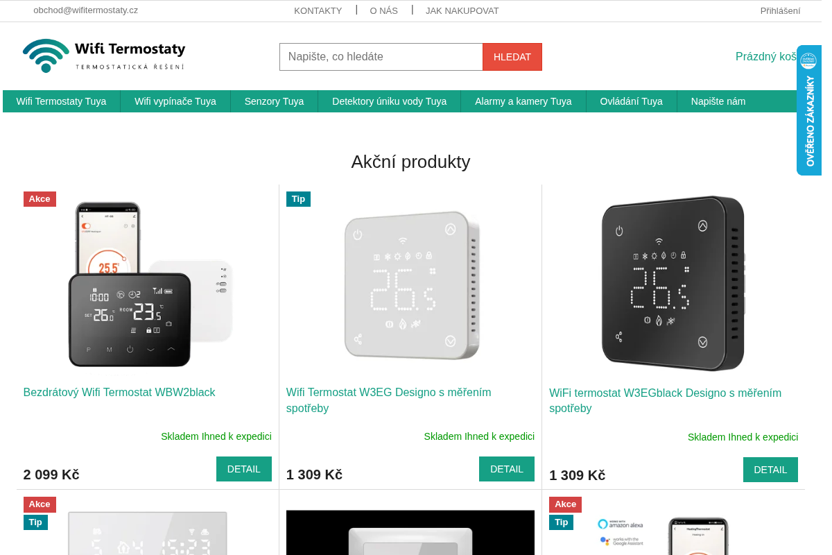 Wifi Termostatická řešení