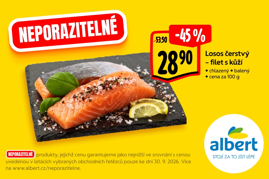 Losos čerstvý - filet s kůží