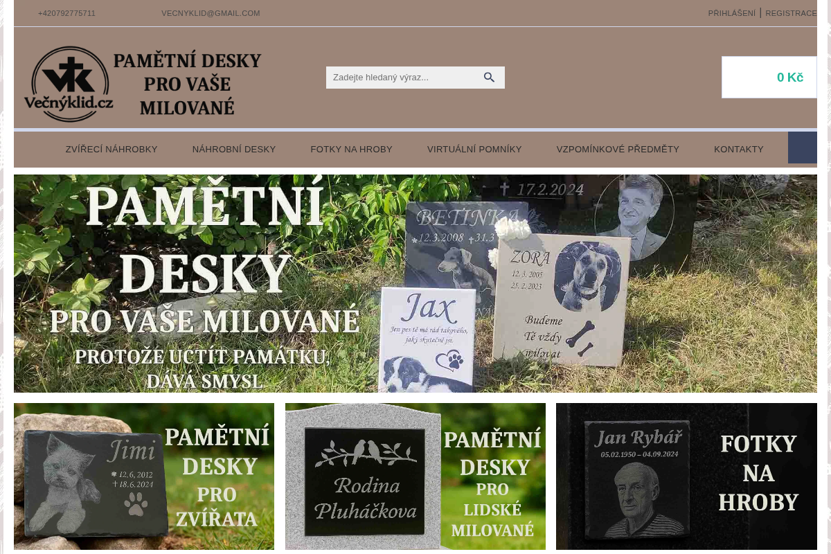 Věčnýklid.cz - Váš partner pro vzpomínky
