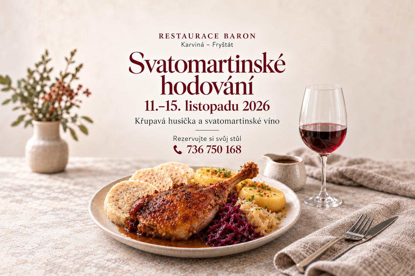 Svatomartinské hodování v restauraci Baron!