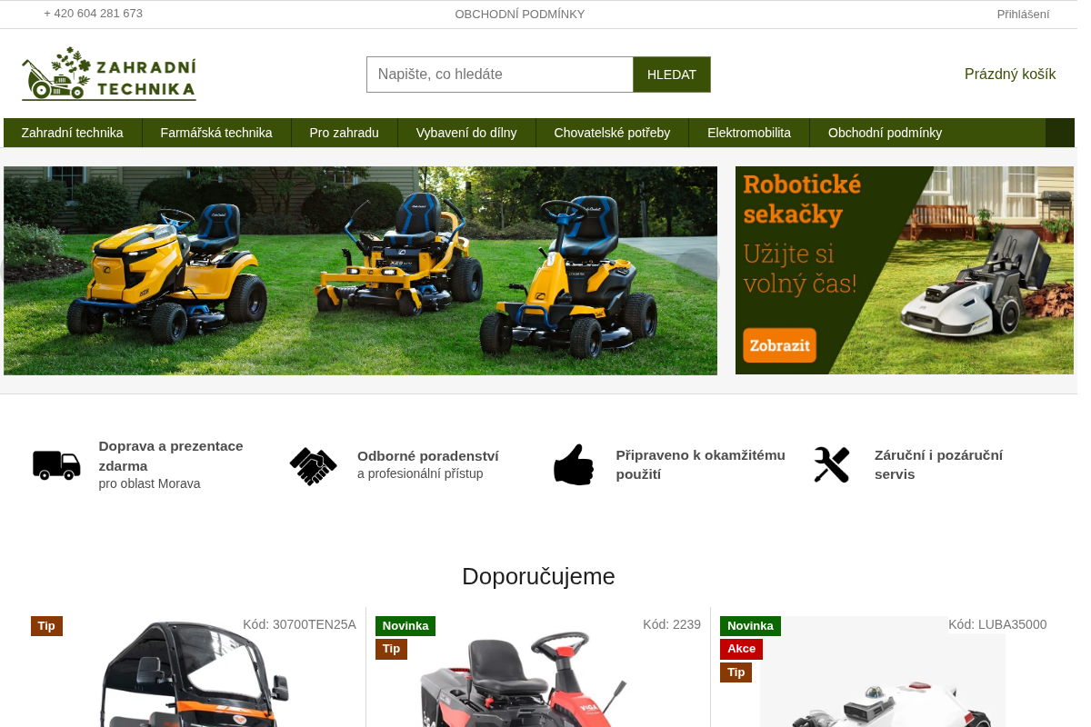 Zahradní technika BV Cars