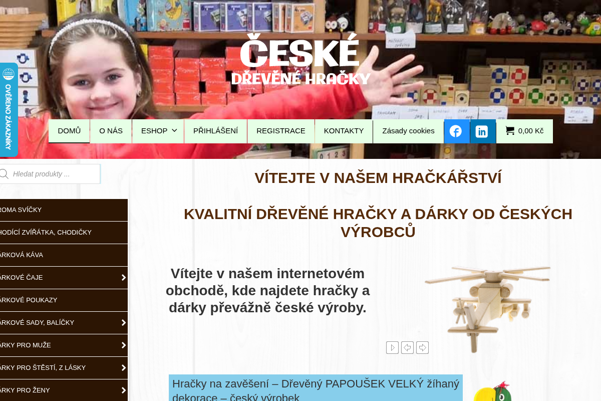 České dřevěné hračky a dárky