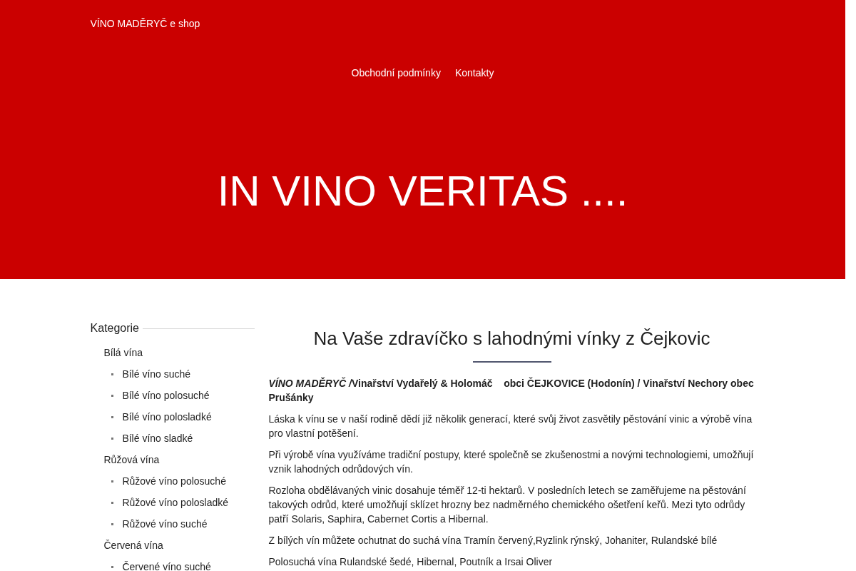VÍNO MADĚRYČ