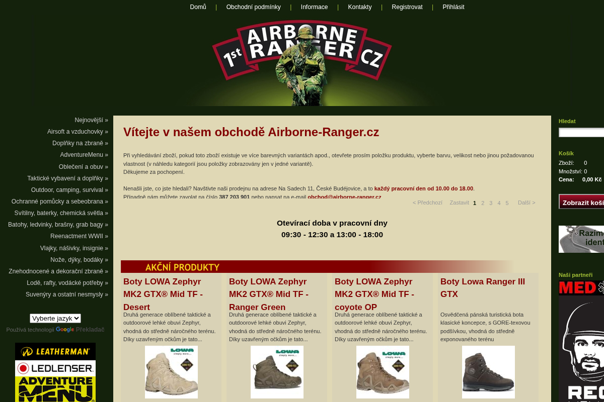 Army shop 1st Airborne-Ranger.cz