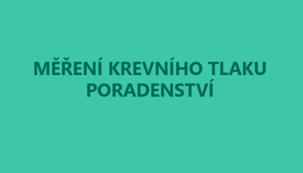 Měření krevního tlaku + poradenství