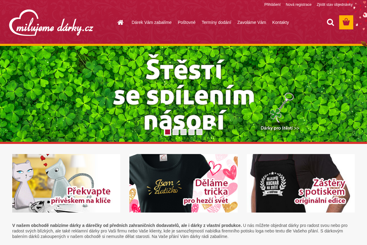 Milujemedarky.cz