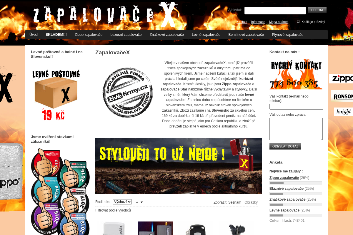 Zapalovacex.cz