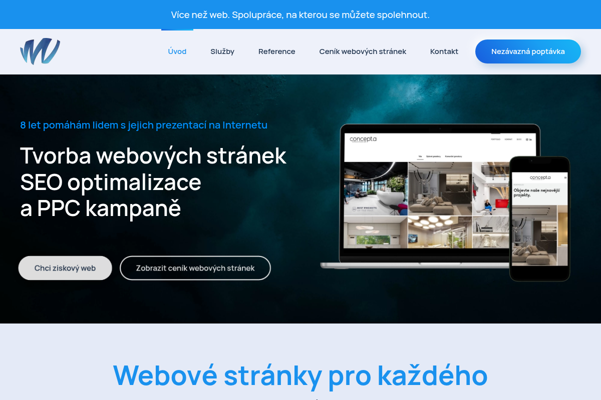 MějWeb - Tvorba webových stránek na míru