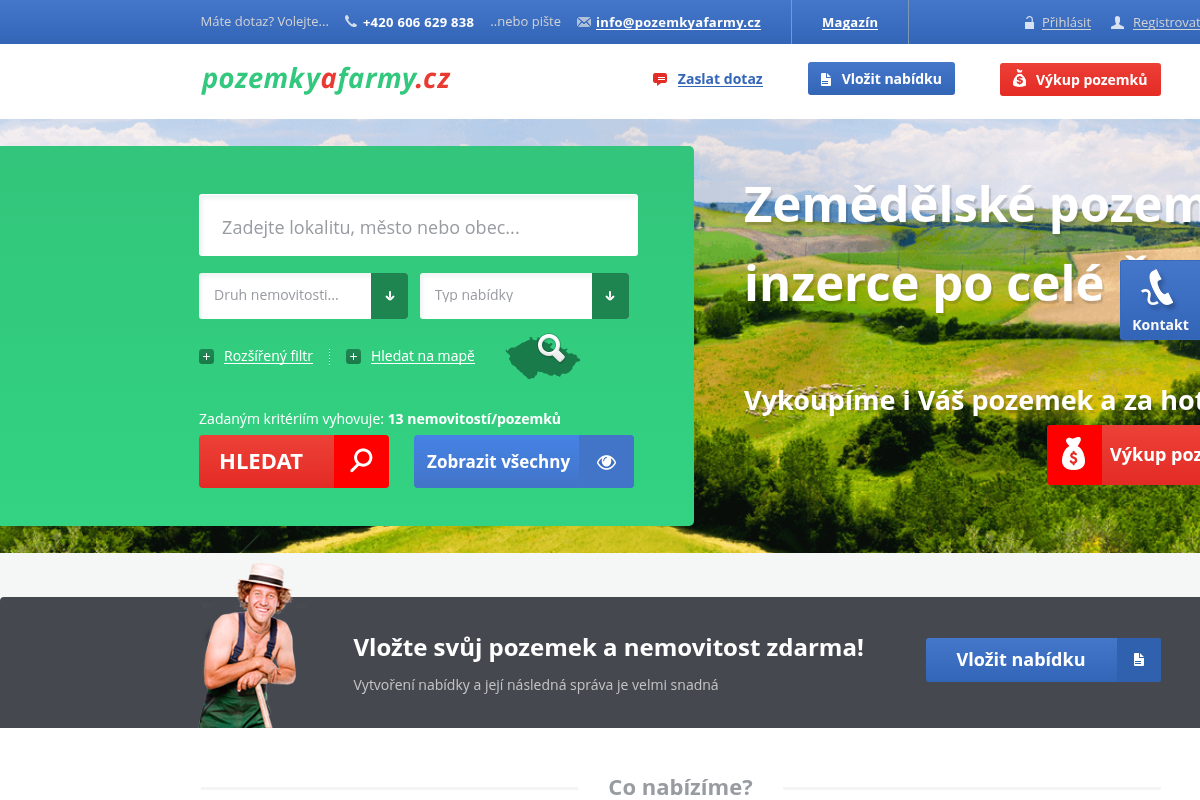 Pozemkyafarmy.cz