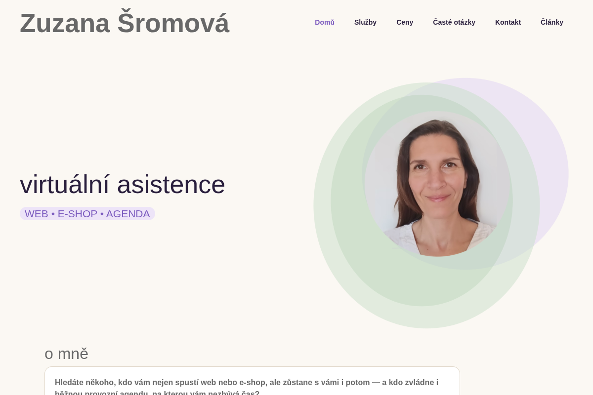 Zuzana Šromová - virtuální asistentka