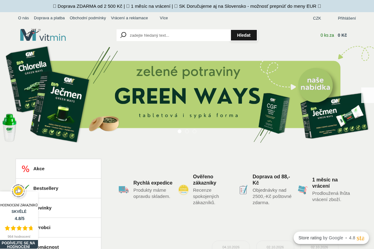 Vitmin.cz - Eshop s produkty pro zdraví a krásu