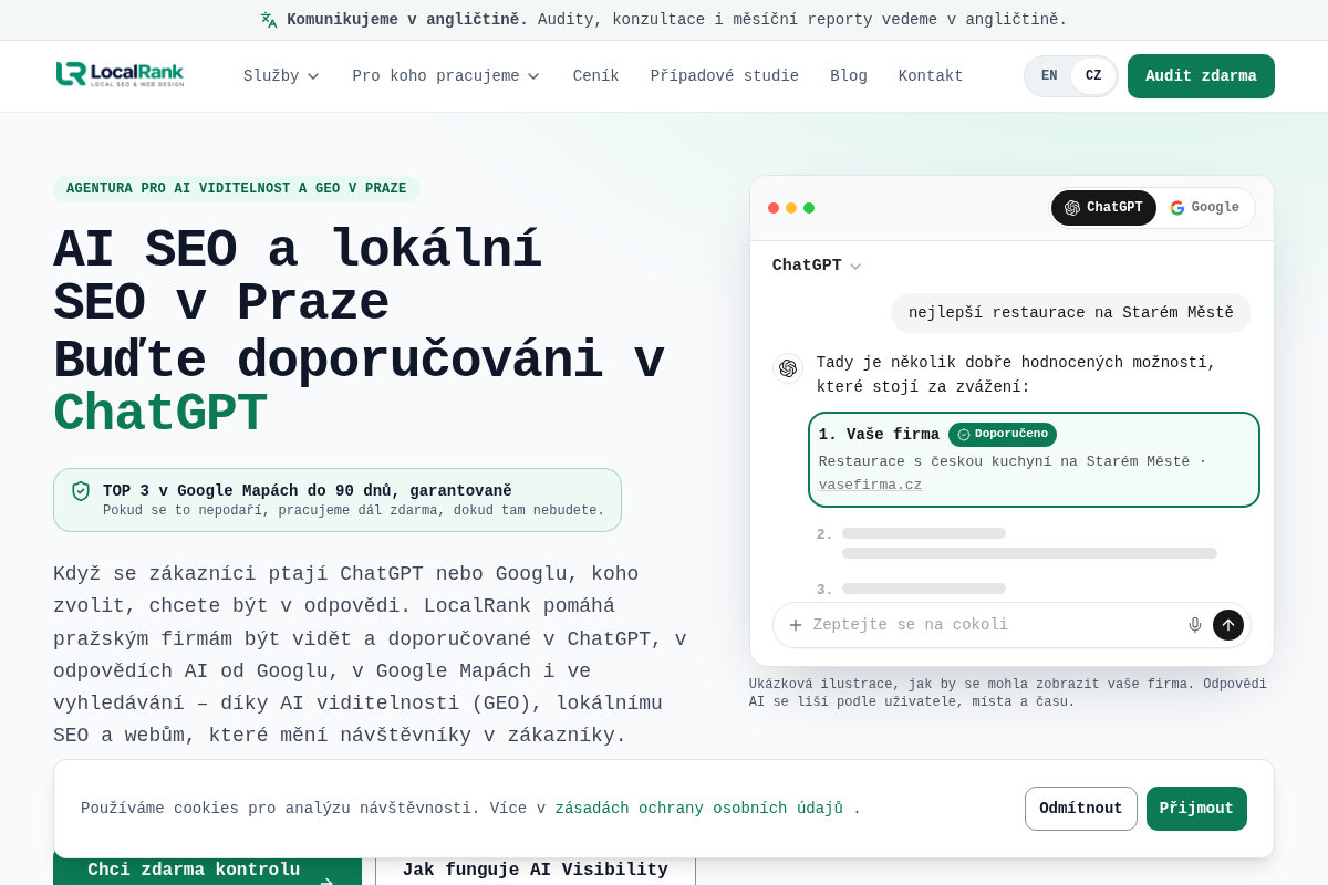 LocalRank - Lokální SEO a tvorba webu