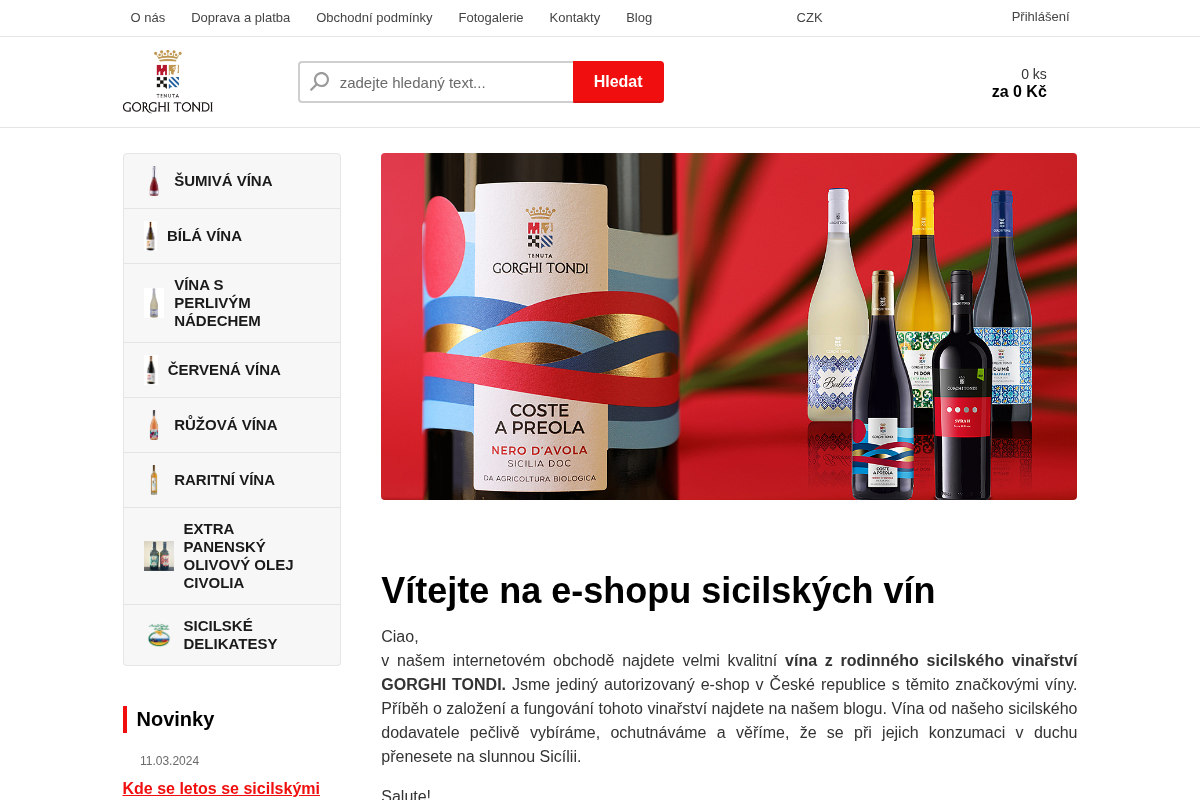 Sicilské víno Gorghi Tondi