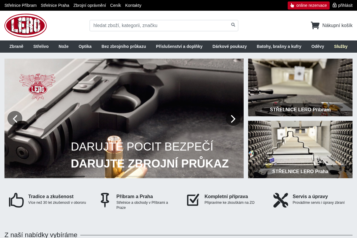 Střelnice a prodejna LERO