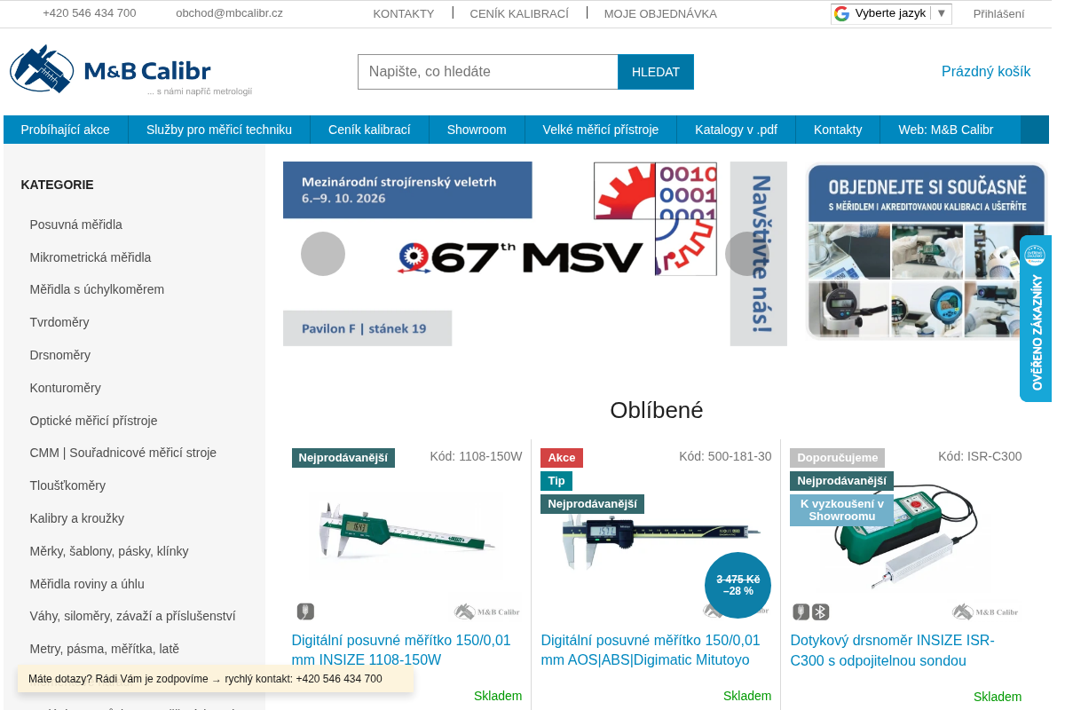 M & B Calibr - Eshop.mbcalibr.cz