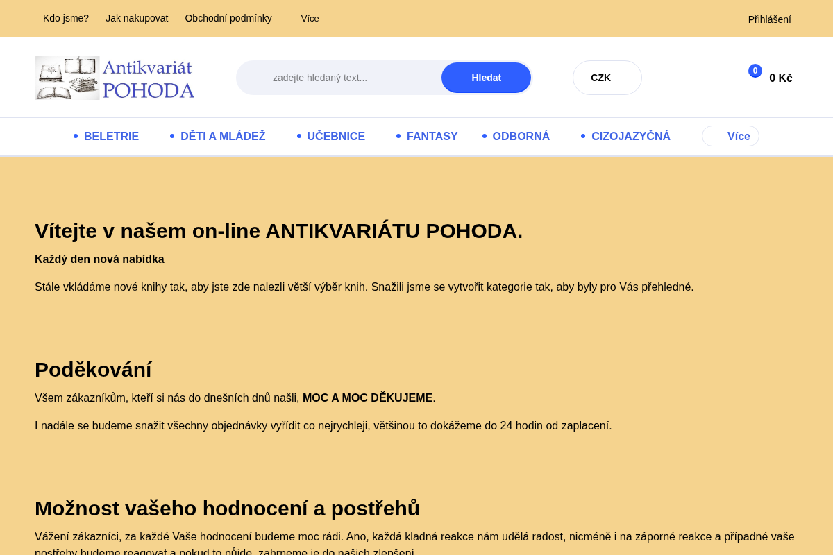 Antikvariát Pohoda