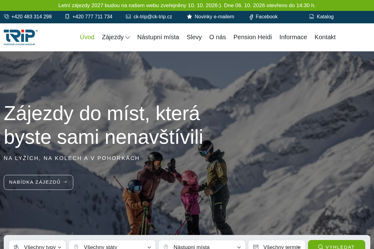 CK TRIP - SPORTOVNÍ CESTOVNÍ KANCELÁŘ
