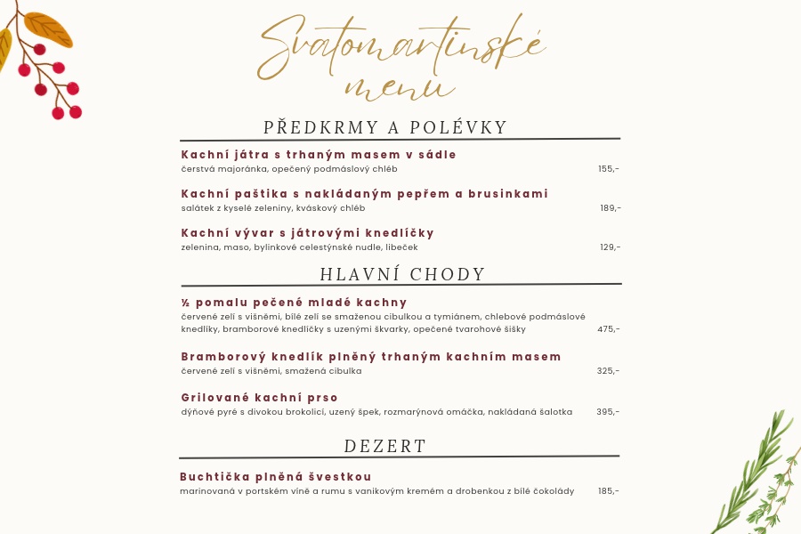 Svatomartinské menu