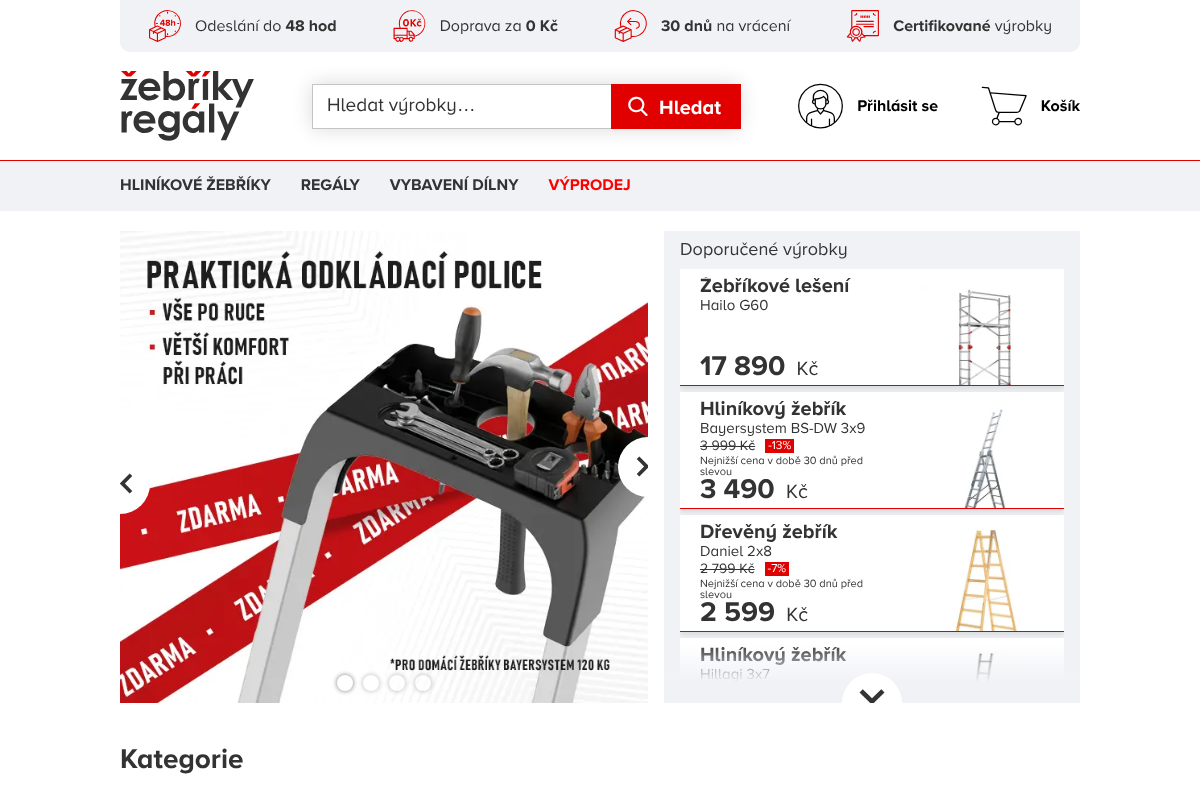 Zebriky-regaly.cz