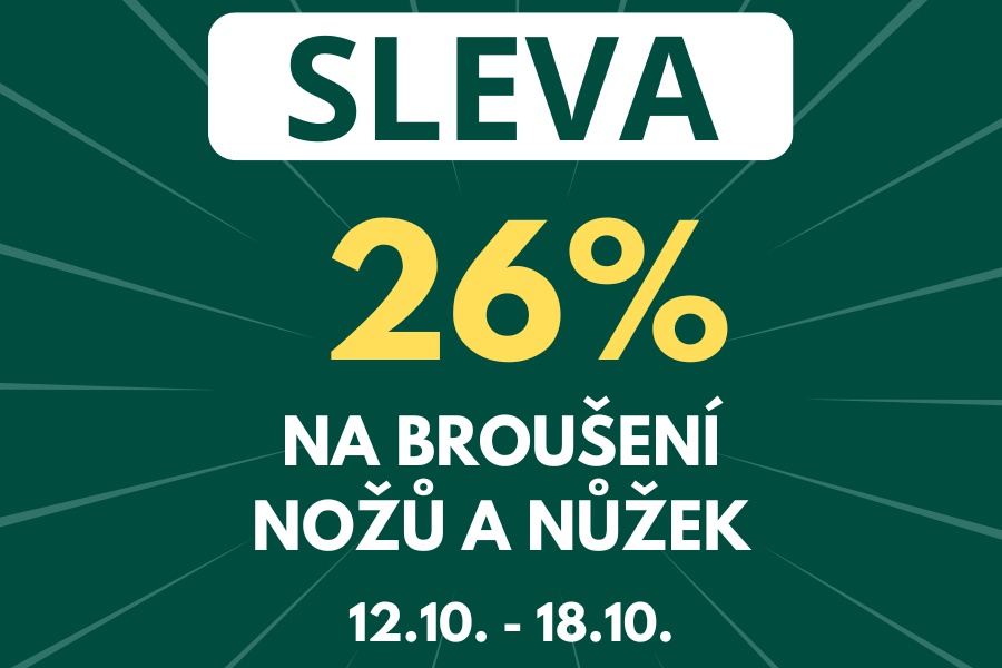 Sleva na broušení nožů a nůžek