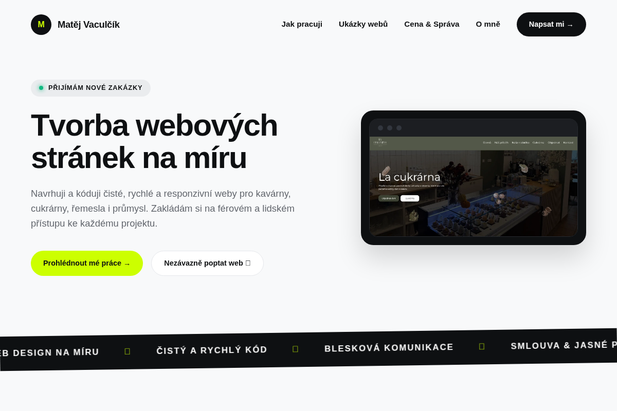 Matěj Vaculčík - Webdesign