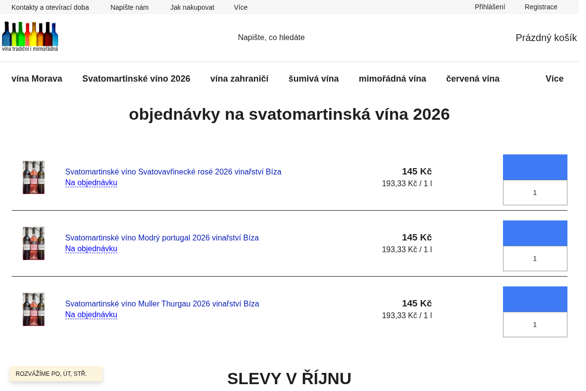 Vína tradiční i mimořádná