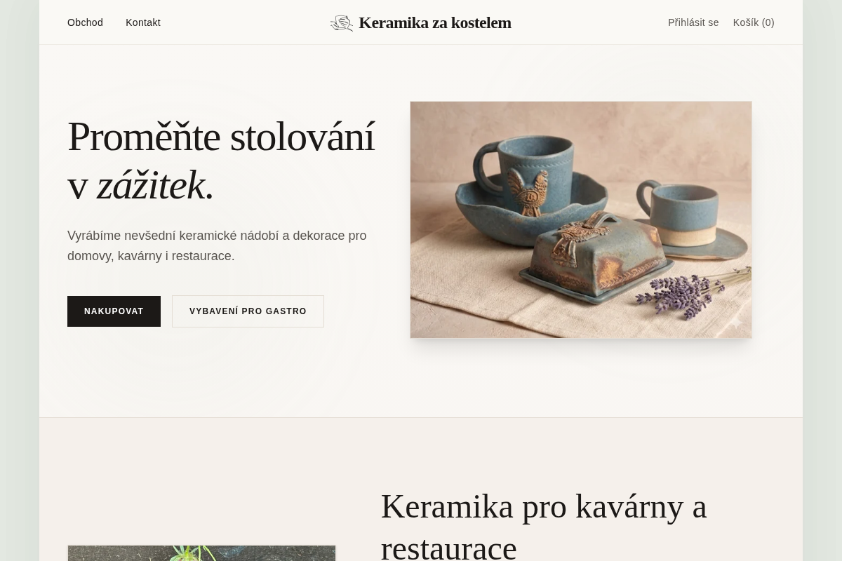 Keramika za kostelem