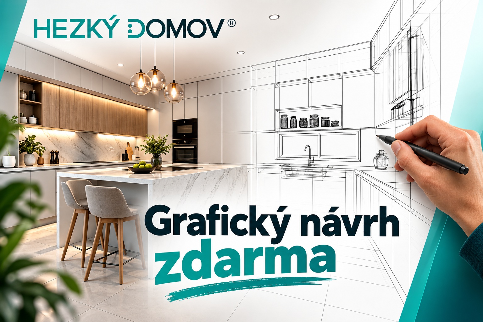 Grafický návrh kuchyně na míru ZDARMA