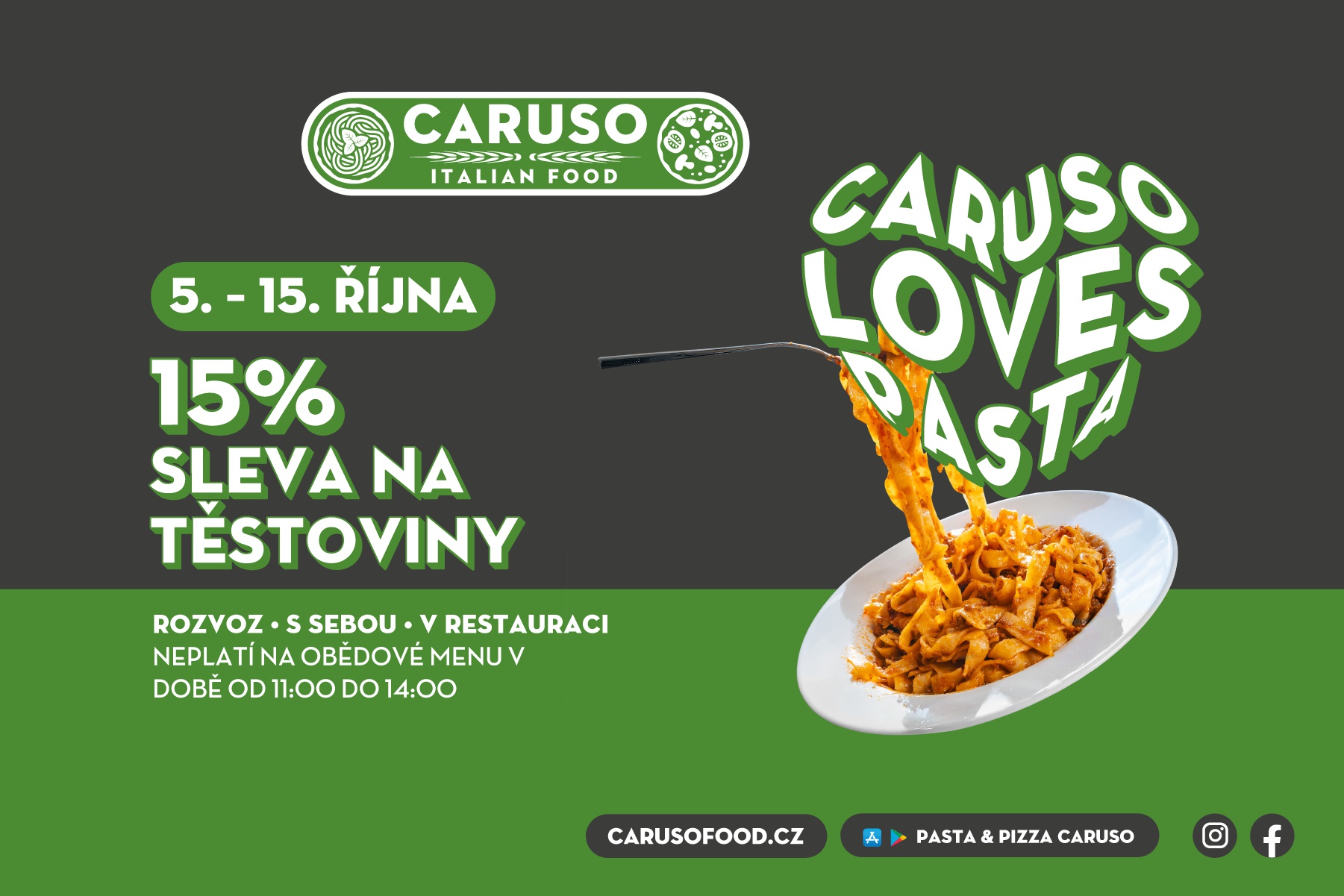 -15 % sleva na těstoviny