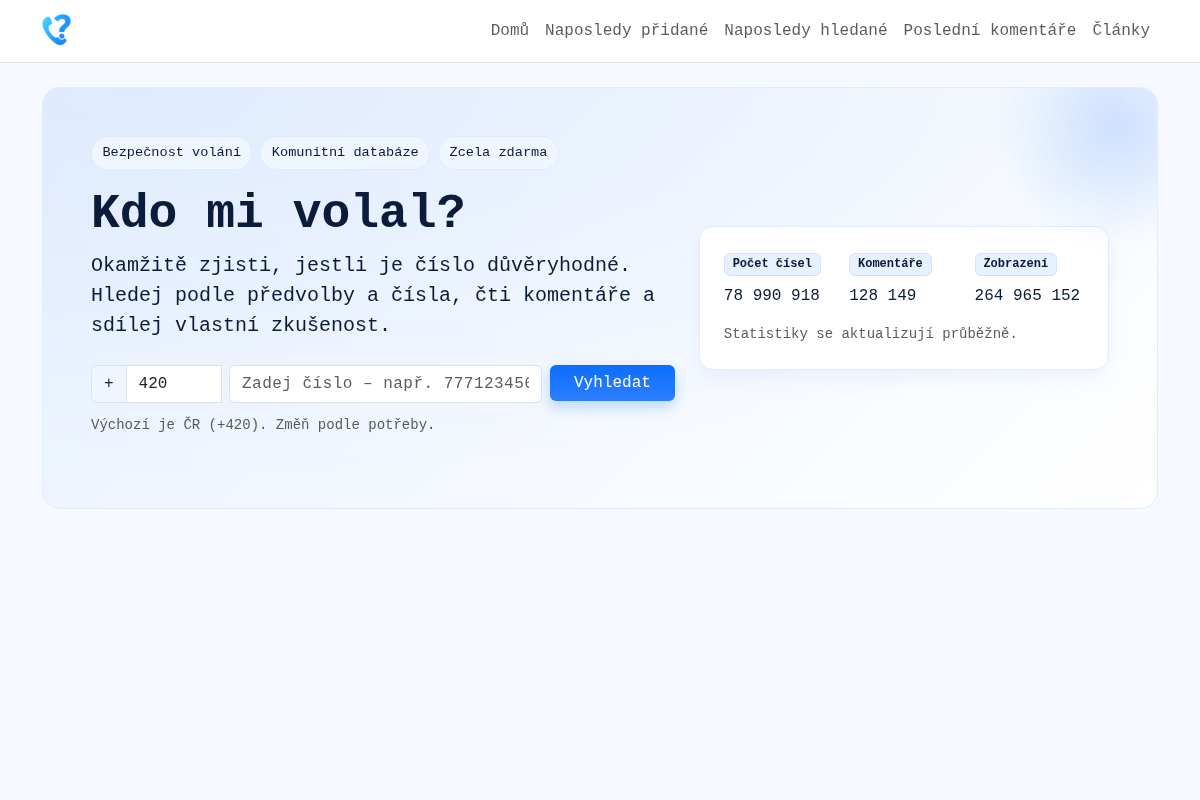 Kdo volal