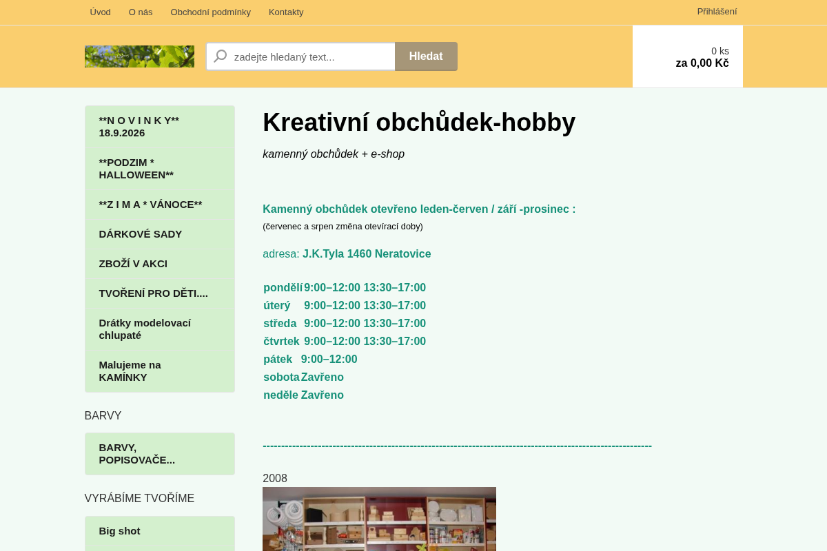 Kreativní obchůdek - hobby