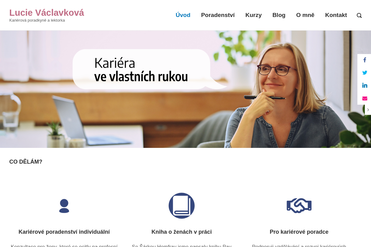 Lucie Václavková - kariérová poradkyně a lektorka