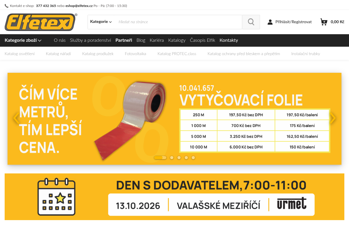 ELFETEX - elektrotechnický velkoobchod