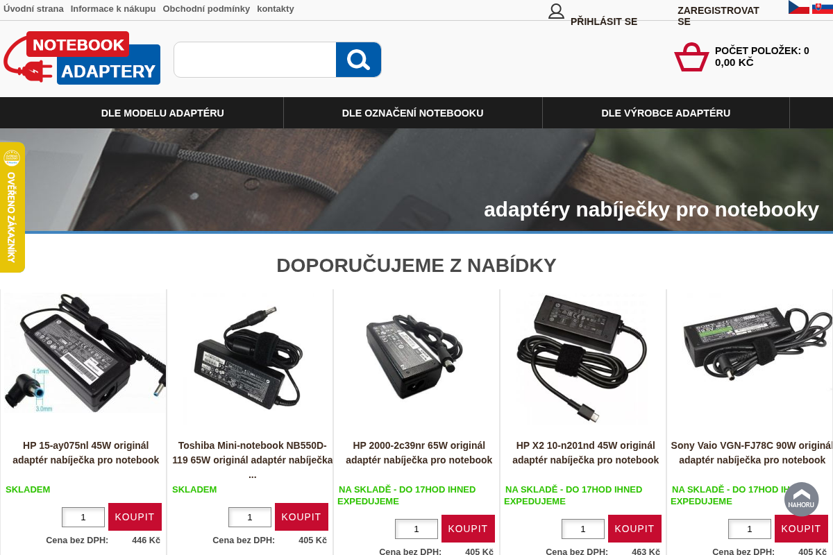 Notebook-adaptery.cz