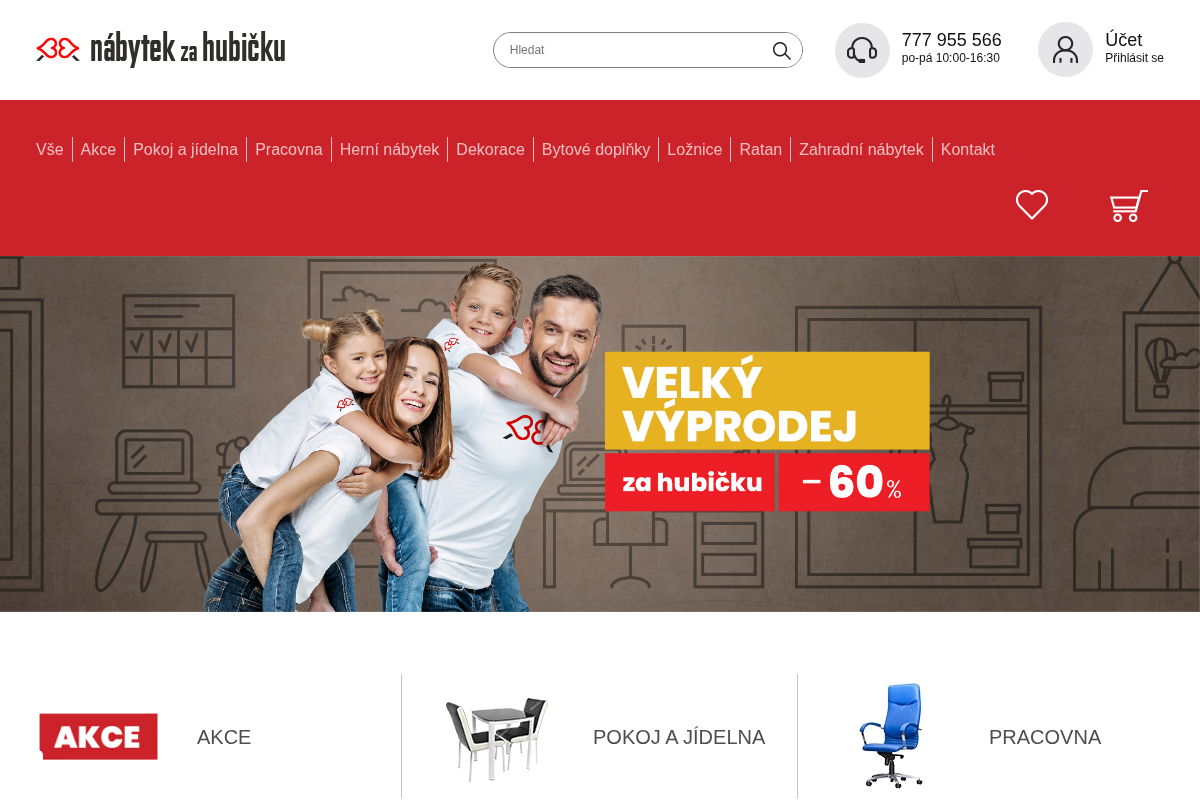 Nábytek za hubičku