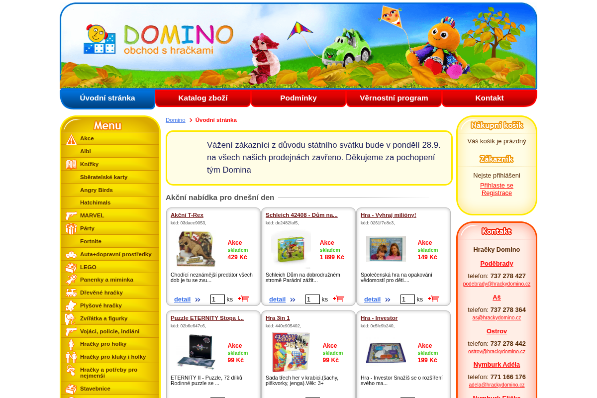 Hračky DOMINO