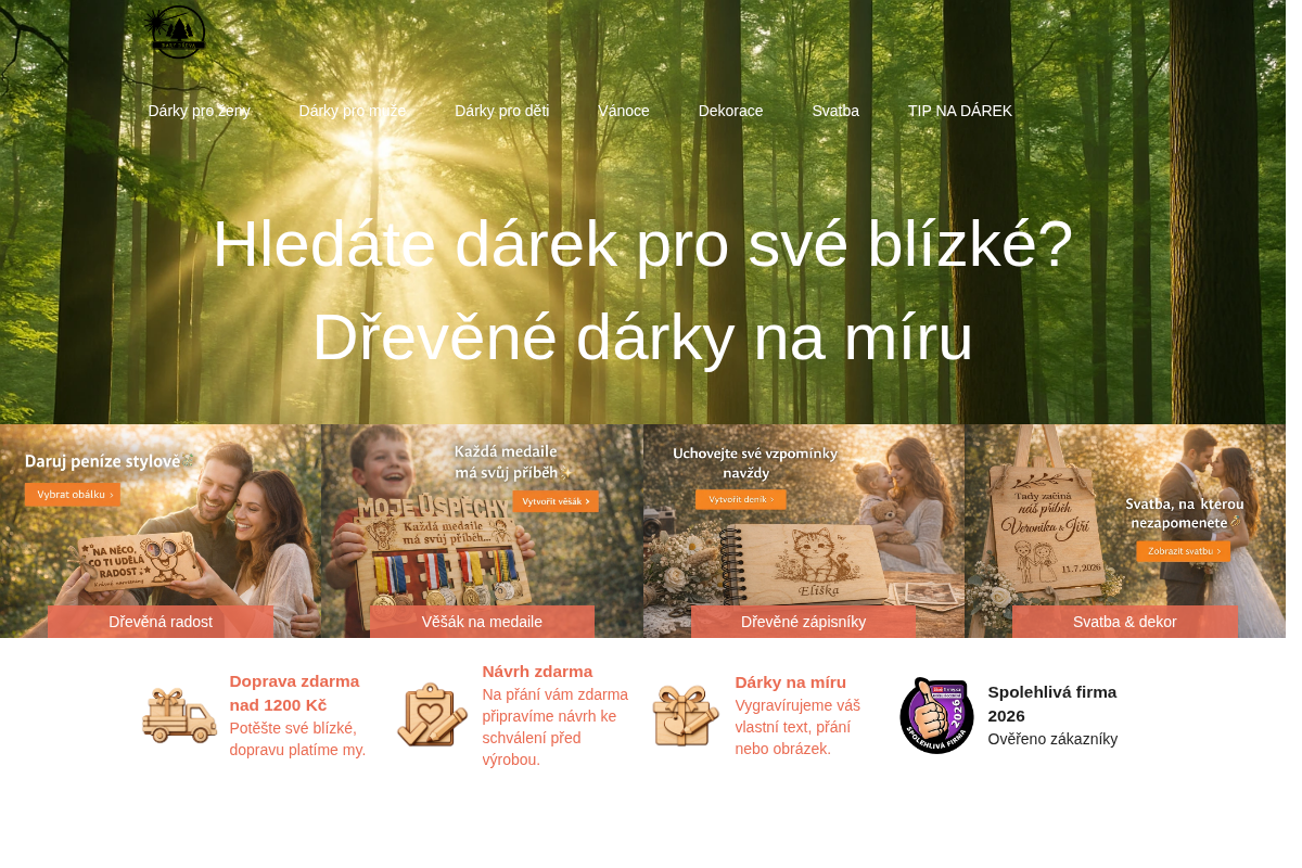 Dary dřeva - gravírované dárky