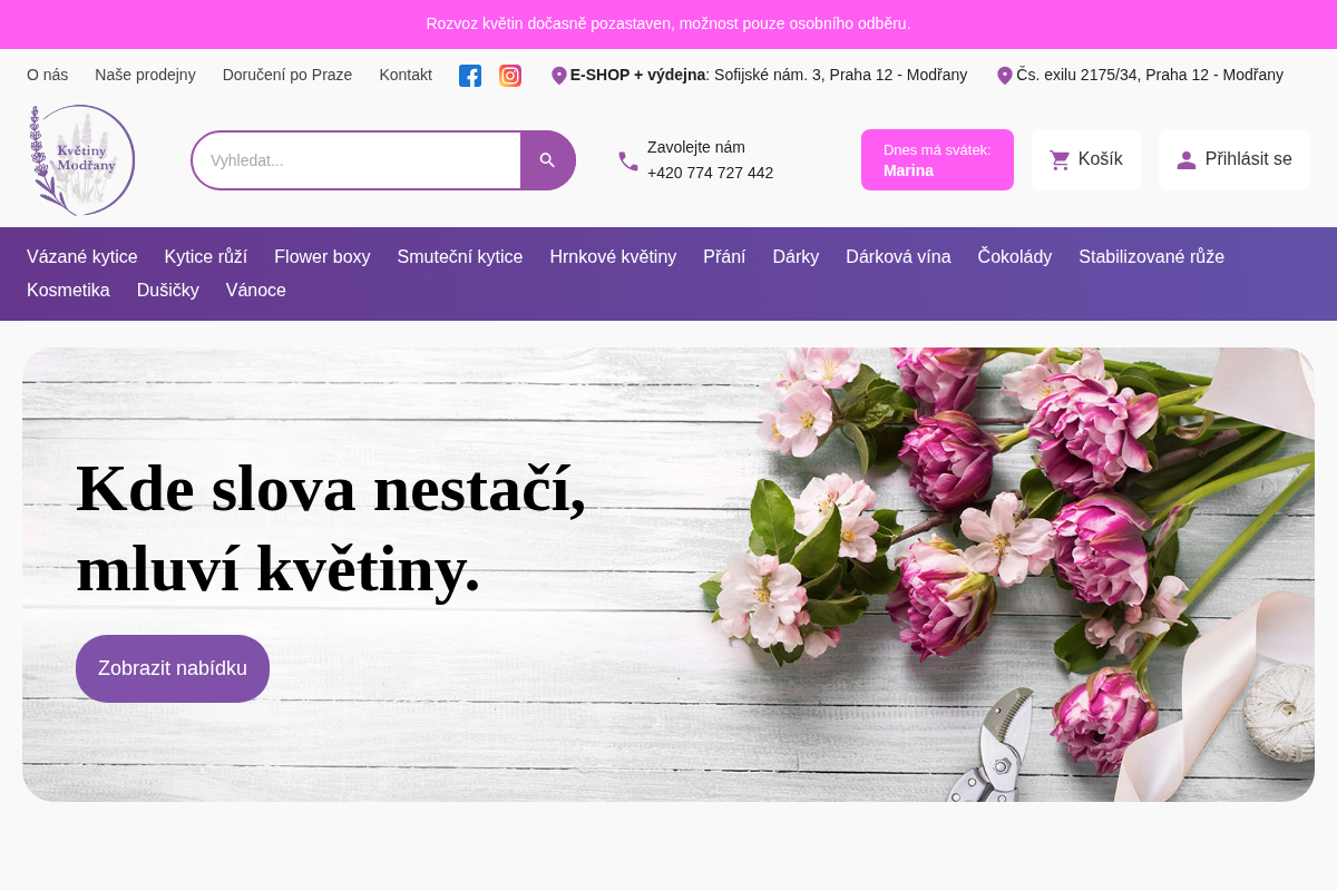 Květiny Modřany - Václav Sakař